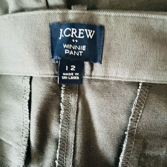 J Crew Winnie Pant, flat front, side zipper size 12. - Picture 5 of 5